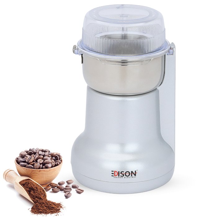 Edison coffee grinder, small silver, 180 watts image 1