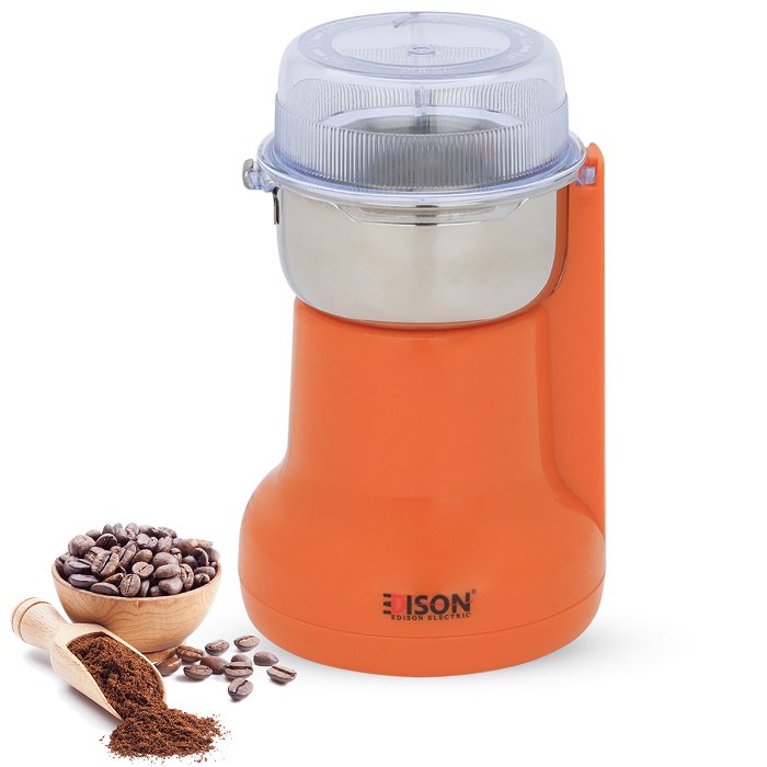 Edison coffee grinder, small orange, 180 watts image 1