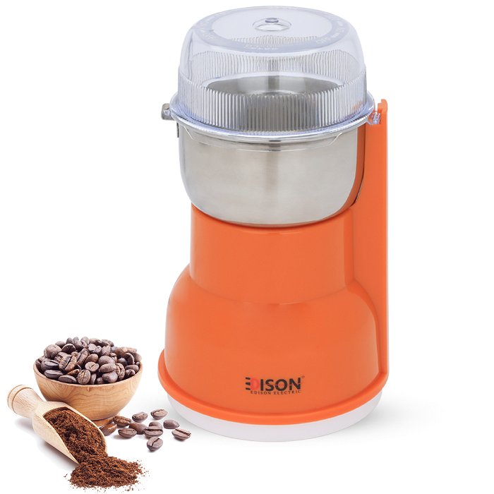 Edison coffee grinder, large orange, 250 watts image 1
