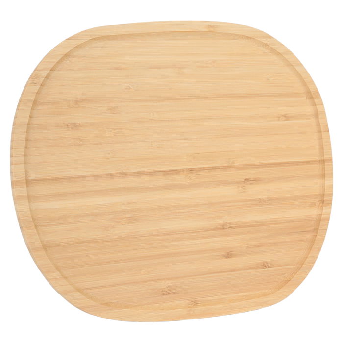 Dessert serving plate, large oval wood base image 2