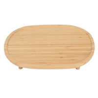 Dessert serving plate, large oval wood base product image