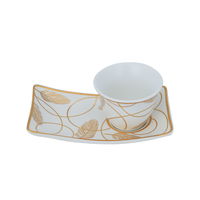 Set of coffee cups and saucers, white, 12 pieces product image