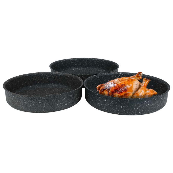 Round Granite Oven Trays Set image 1