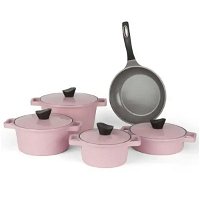 Tornado Korean cookware set, 9-pieces, pink product image