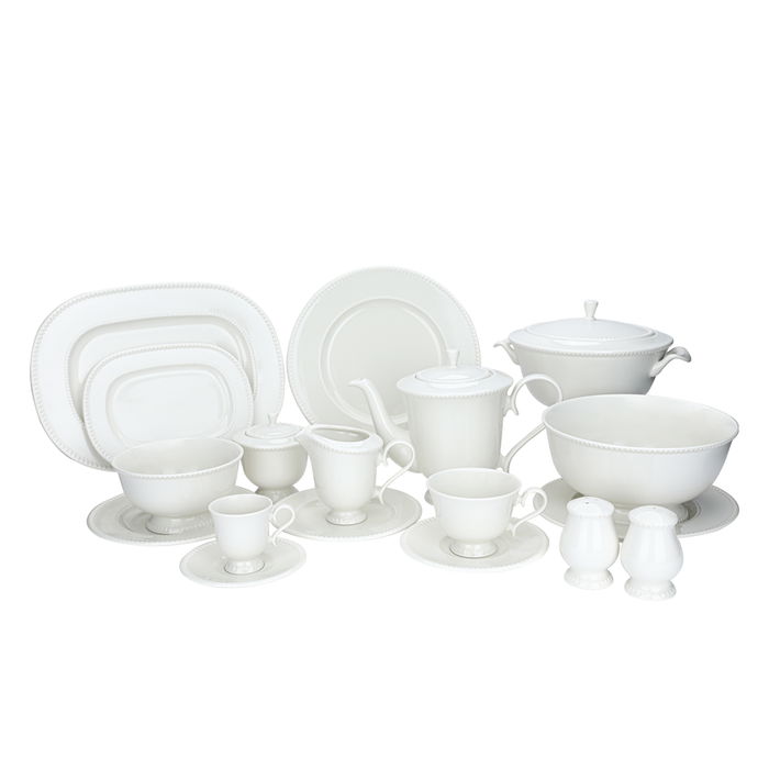 Plain Porcelain Dining Set 66 Pieces image 1