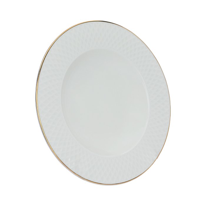Porcelain dinner set, with a golden line, 66 pieces image 14