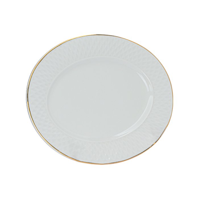 Porcelain dinner set, with a golden line, 66 pieces image 15