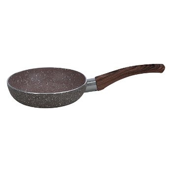 Granite pan brown with wood hand 10cm image 1