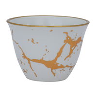 Arabic coffee cups, white marble pattern, 12 pieces product image