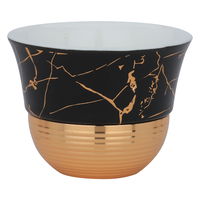 Arabic coffee cups, black marble with golden base, 12 pieces product image