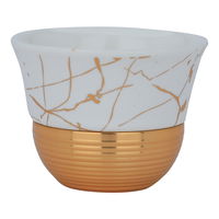 Arabic coffee cups, white marble, with a golden base, 12 pieces product image