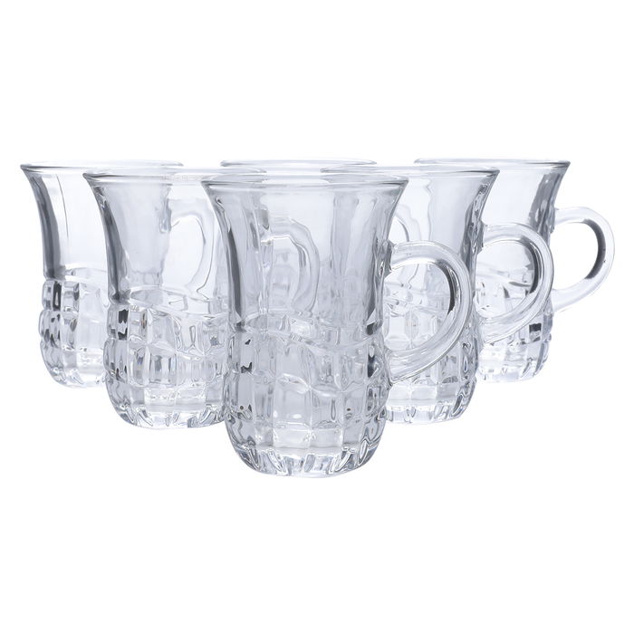 Max tea cups set, glass handle, 6 pieces image 3