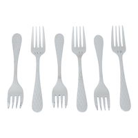 Silver Steel Squares Forks Set of 6 Pieces product image