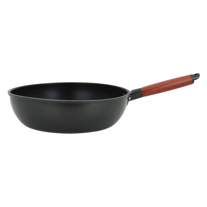 Rocky Pan, deep black with brown handle 28 cm image 2