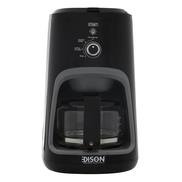 Edison coffee machine and grinder 36gm black 900w image 2