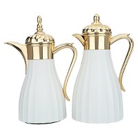 Kinda thermos set, white and golden, size (1, 0.7) liters product image