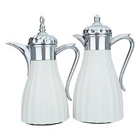 Kinda thermos set in white and silver, size (1, 0.7) liters product image