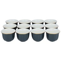 A set of cups, of dark gray Arabic coffee with a golden line product image
