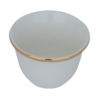 White porcelain spice boxes set with gilded line 7 pieces with stand product image
