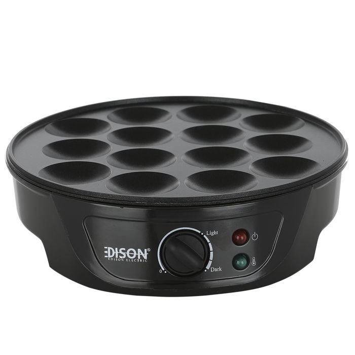 Edison Mini Pancake Maker, Black 14 Eyes Small 750 Watts image 1