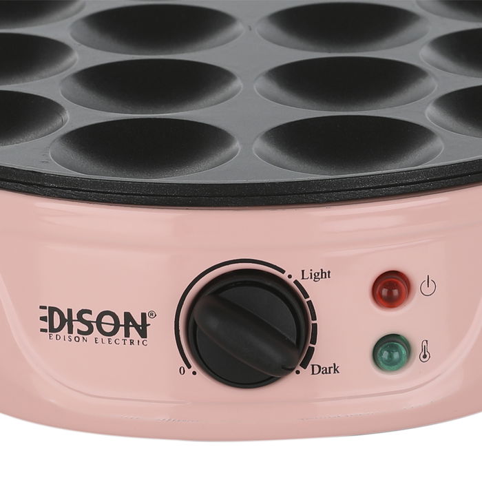 Edison Mini Pancake Maker, Pink 14 Eyes Small 750W image 3