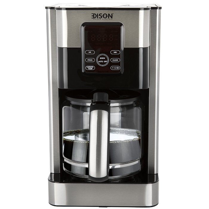 إديسون ماكينة قهوة 1.8لتر استيل أسود 1000 واط image 1