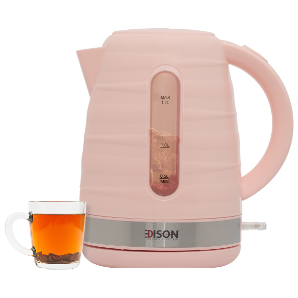 Edison electric kettle 1.7 liters pink 2200 watts image 1