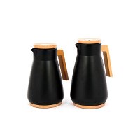thermos set with wooden hand2 pcs product image