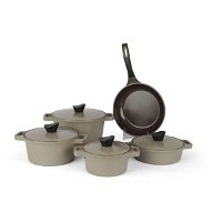 Tornado cookware set granite , 9 pieces, dark beige product image