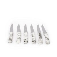 طقم سكاكين بيد أبيض رخامي 6 قطعة product image