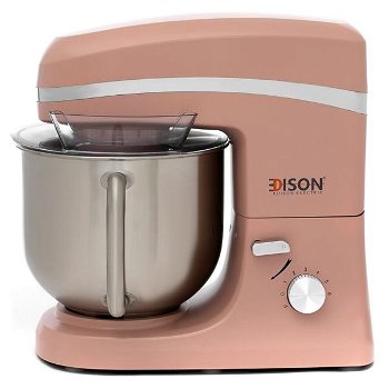 Edison Basic Plus Stand Mixer 6.5 Liter Pink Steel 1000 Watt image 1