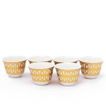 Serving set and cups, engraved porcelain, 24-pieces image 4