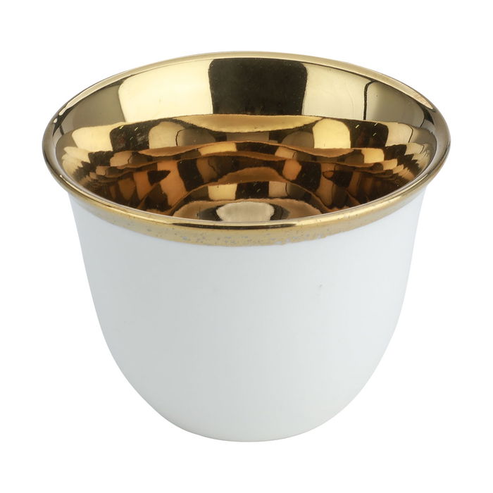 coffee cups set of white  with a golden rim, 12 pieces image 2