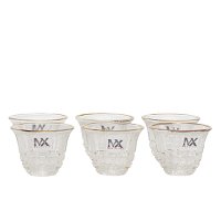 Gold line glass coffee cup set 6 pieces product image