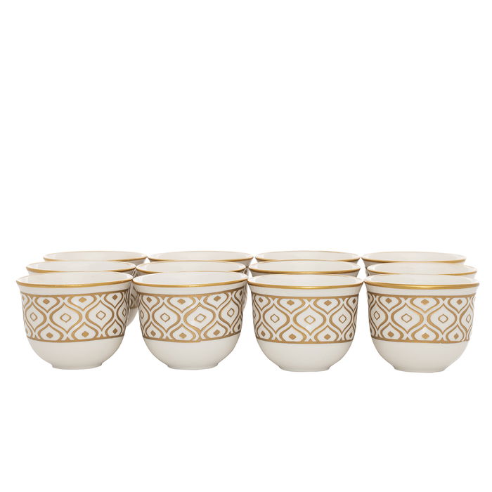 Arabic coffee cups golden pattern of 12 pieces image 2