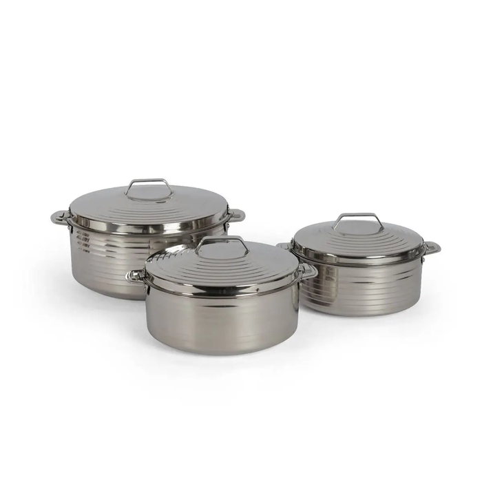 Al Saif Marble Steel food keeper Set (5-3.5-2.5) liters image 1