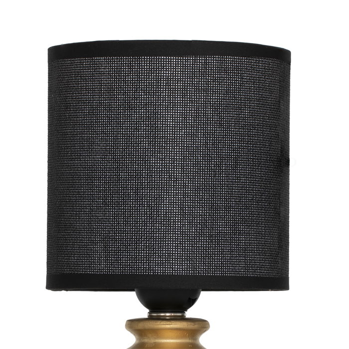 Black lampshades with ceramic gilded letters image 2