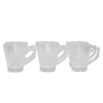 Max Tea Pialat Set Hand Patterned Glass 6 Pieces image 2