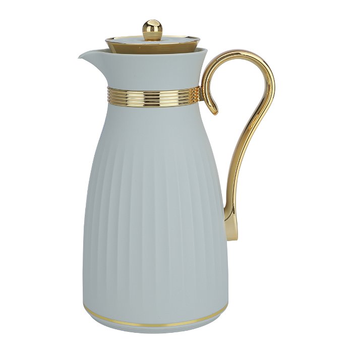 Dana thermos set, light gray, with a golden handle, two pieces image 3