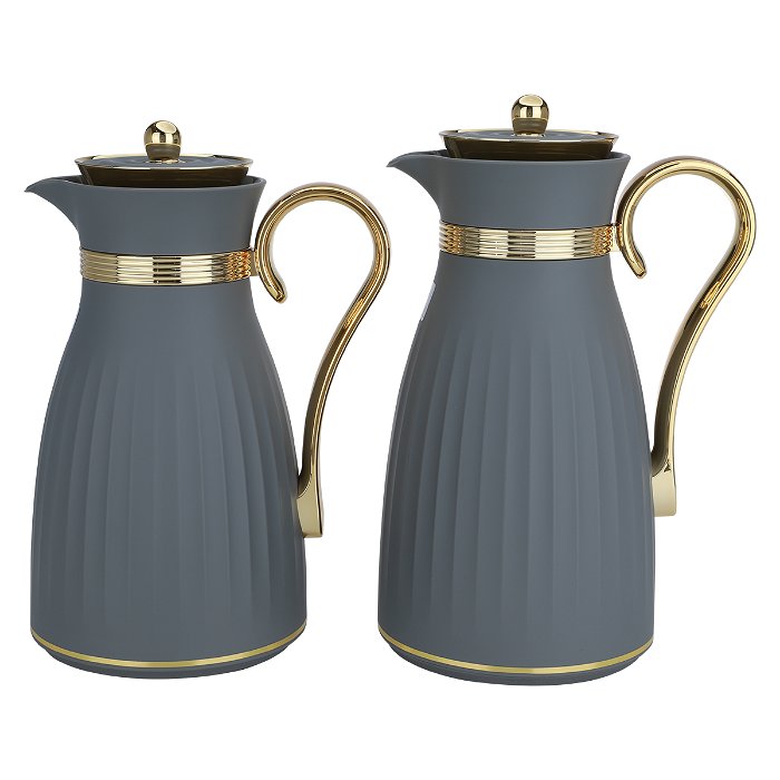 Dana thermos set, dark gray with a golden handle, 2-pieces image 2