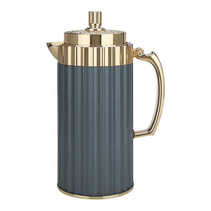 Eva dark gray thermos set with a golden handle, two pieces image 4