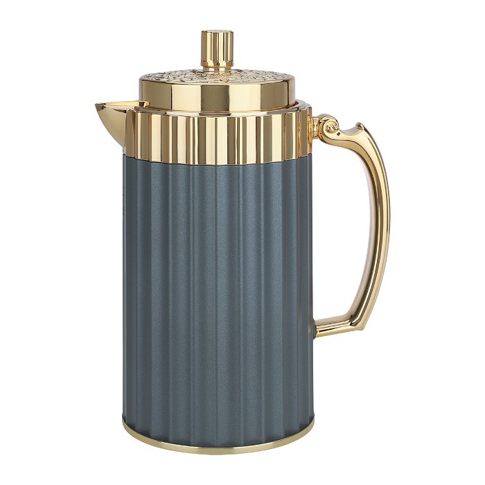 Eva dark gray thermos set with a golden handle, two pieces image 3