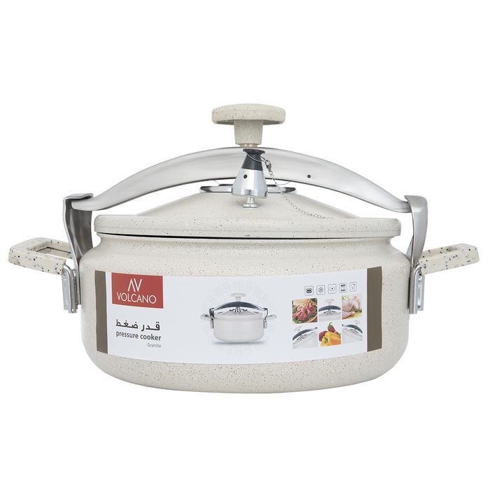 Volcano Granite Pressure Cooker Beige Hand Metal 7.5 Liter image 2