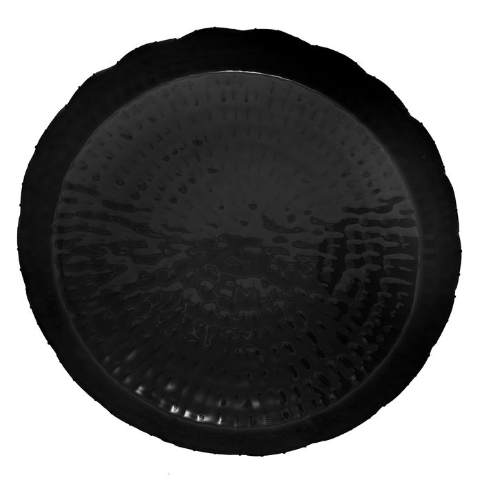 Plain round black serving plate image 2