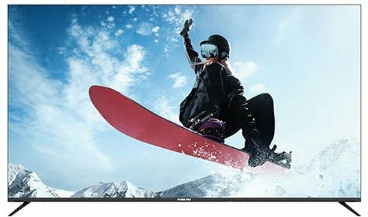 تلفزيون LED سمارت بدون إطار كيه ام سي، 55 بوصة، 4K UHD، ريسيفر مدمج، ويب أو أس، 2 ريموت، K24M55298U - اسود image 1