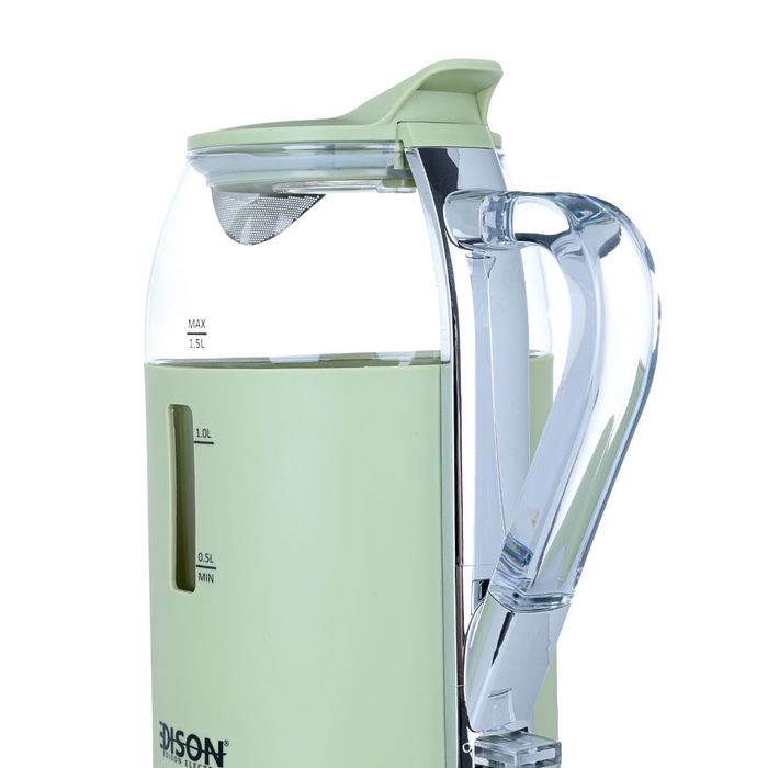 Edison Electric Glass Kettle, 1.5 Liter, 2200 Watt - Green image 4