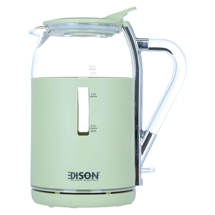 Edison Electric Glass Kettle, 1.5 Liter, 2200 Watt - Green image 2