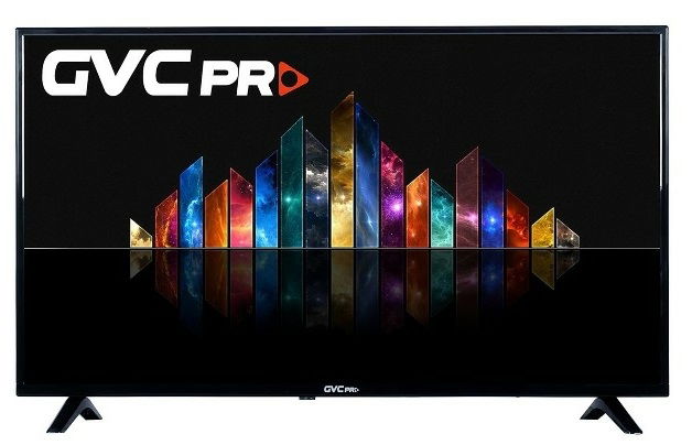 تلفزيون LED جي في سي برو، 24 بوصة، HD، GVC-24TAF5000 - اسود مع حامل هدية image 1