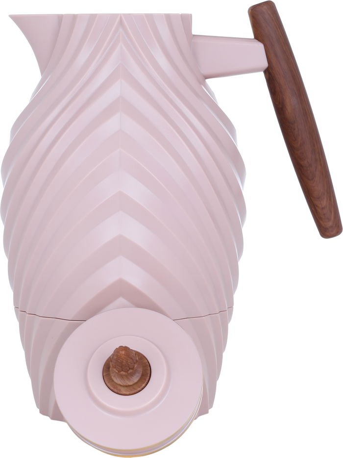 Noura thermos, dark pink with a wooden handle, 1 liter image 2