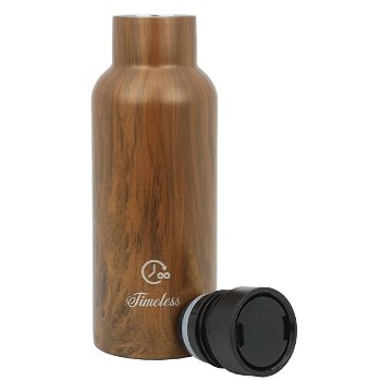 Timeless thermos for trips, wooden steel thermos, 500 ml image 2